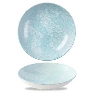 Churchill Vintage Prints Med Tiles Aquamarine Evolve Coupe Bowl 1136ml/40oz
