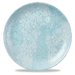 Churchill Vintage Prints Med Tiles Aquamarine Evolve Coupe Plate 21.7cm/8.34"