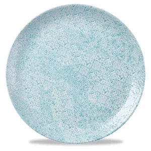 Churchill Vintage Prints Med Tiles Aquamarine Evolve Coupe Plate 26cm/10.25"