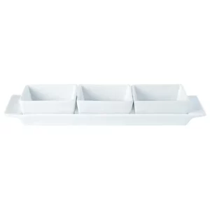 DPS Creations Square Shaped Set of 3 Bowls & Tray 29 x 9cm/11.5 x 3.5"