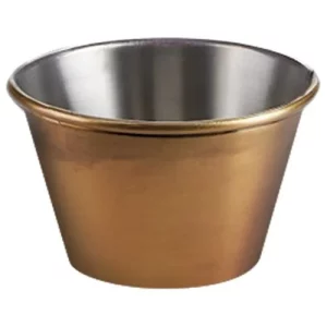 DPS Vintage Steel Sauce/Dip Pot Antique Brass 75ml/2.5oz