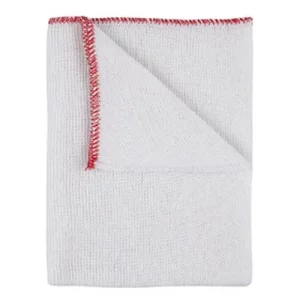 Dishcloth Bleached 40x30cm - Sewn Red