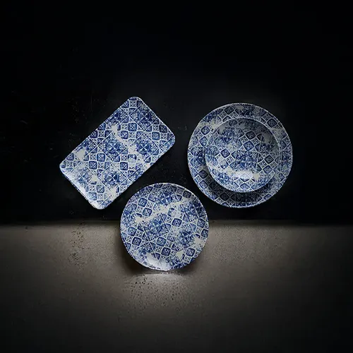 Image of a Dudson crockery collection on a dark background