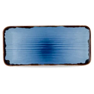 Dudson Harvest Indigo Organic Coupe Rectangular Platter 34.6 x 15.6cm/13.63 x 6.25"