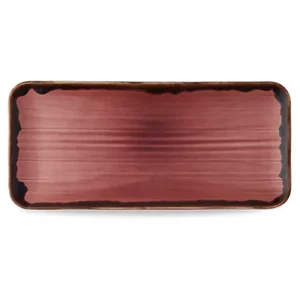 Dudson Harvest Plum Organic Coupe Rectangular Plate 35 x 15.5cm/13.75 x 6.25"