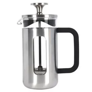 La Cafetière Pisa Brushed Stainless Steel Cafetière, Silver 350ml/12oz