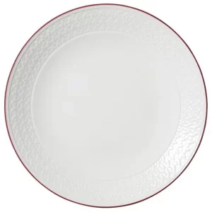 Steelite Bead Maroon Band Accent Coupe Plate 28.5cm/11.22"