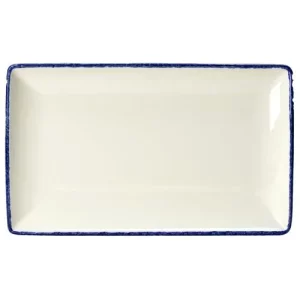 Steelite Blue Dapple Rectangle One Dish 27 x 16.75cm/10.63 x 6.59"