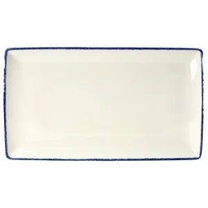 Steelite Blue Dapple Rectangle Three Dish 32 x 19cm/12.6 x 7.48"