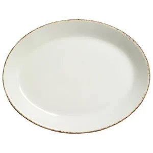 Steelite Brown Dapple Oval Coupe Plate 20.25cm/7.97"