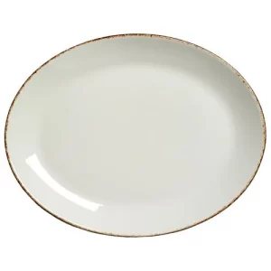 Steelite Brown Dapple Oval Coupe Plate 30.5cm/12"