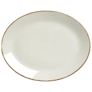 Steelite Brown Dapple Oval Coupe Plate 34.25cm/13.48"
