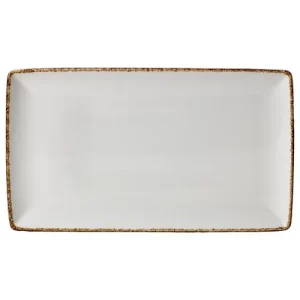 Steelite Brown Dapple Rectangle One Dish 27 x 16.75cm/10.63 x 6.59"