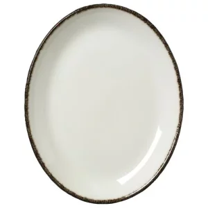 Steelite Charcoal Dapple Oval Coupe Plate 20.25cm/7.97"