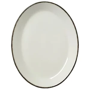 Steelite Charcoal Dapple Oval Coupe Plate 28cm/11"