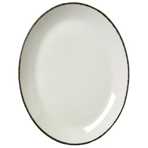 Steelite Charcoal Dapple Oval Coupe Plate 30.5cm/12"