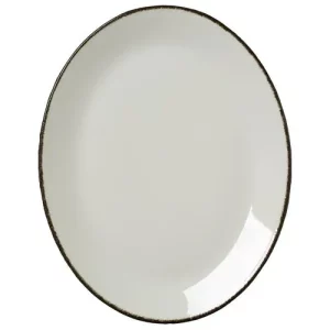Steelite Charcoal Dapple Oval Coupe Plate 34.25cm/13.48"