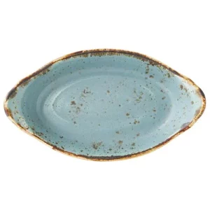Steelite Craft Blue Oval No1 Eared Dish 20 x 11cm/7.87 x 4.33"