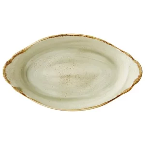 Steelite Craft Green Oval No4 Eared Dish 34 x 19cm/13.39 x 7.48"