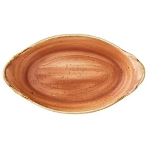 Steelite Craft Terracotta Oval No2 Eared Dish 24.5 x 13.5cm/9.65 x 5.31"