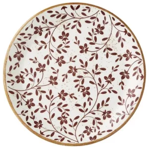 Steelite Flora Brown Coupe Plate 25.25cm/9.94"