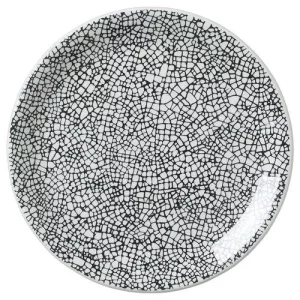 Steelite Ink Crackle Black Coupe Plate 15.25cm/6"