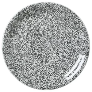 Steelite Ink Crackle Black Coupe Plate 20.25cm/7.97"