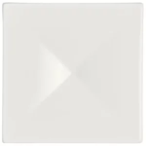 Steelite RO White Album Square Elevation with Indent Plate 10 x 10 x 1.9cm/3.94 x 3.94 x 0.75"