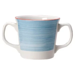 Steelite Rio Blue Double Handled Mug 285ml/10oz