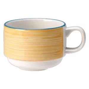 Steelite Rio Yellow Slimline Stacking Cup 200ml/7oz
