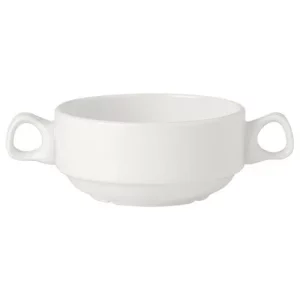 Steelite Simplicity White Handled Stacking Soup Cup 285ml/10oz