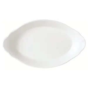 Steelite Simplicity White Oval No2 Eared Dish 24.5 x 13.5cm/9.65 x 5.31"