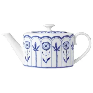Steelite Sultan's Garden Blue Coupe 2 Cup Oval Teapot 10cm/3.94"