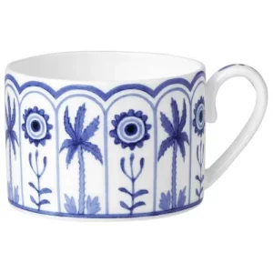 Steelite Sultan's Garden Blue Coupe Tea Can Cup 200ml/7oz