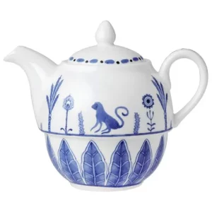 Steelite Sultan's Garden Blue Coupe Tea For One Teapot