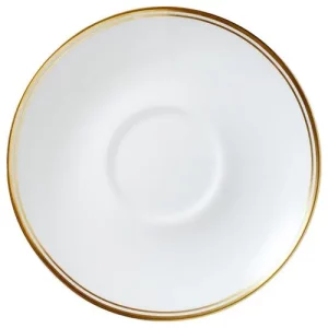 Steelite William Edwards Burnished Gold Coupe Tea Saucer For One 14.5cm/5.71"