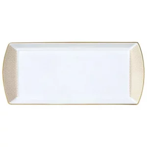 Steelite William Edwards Diamond Gold Classic Large Rectangle Tray 34 x 15cm/13.39 x 5.91"