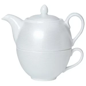 Steelite William Edwards Spiro Coupe Tea For One Set (Cup & Teapot)