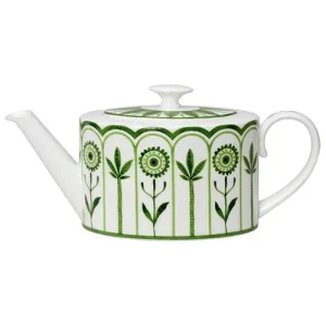 Steelite William Edwards Sultan's Garden Green Coupe 2 Cup Oval Teapot 10cm/3.94"