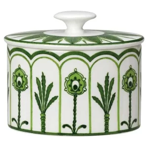 Steelite William Edwards Sultan's Garden Green Coupe Oval Covered Sugar Lid