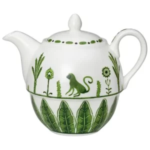 Steelite William Edwards Sultan's Garden Green Coupe Tea For One Teapot