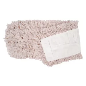 Sweeper Mop Cotton 40cm Cut/Pockets & Velcro Natural