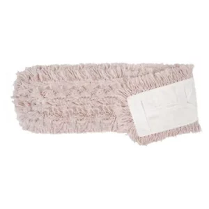 Sweeper Mop Cotton 80cm Cut/Pockets & Velcro Natural