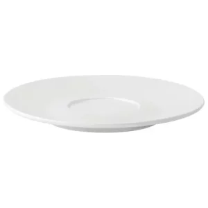 Utopia Anton Black Fine China Coupe Saucer 15cm/5.75"