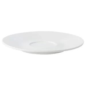 Utopia Anton Black Fine China Coupe Saucer 17cm/6.5"