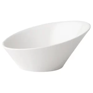 Utopia Anton Black Fine China Elipse Bevel Bowl 21cm/8.25"
