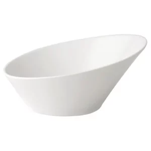 Utopia Anton Black Fine China Elipse Bevel Bowl 25.5cm/10"