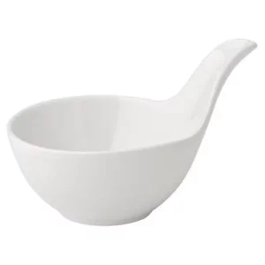 Utopia Anton Black Fine China Handled Sauce Bowl 11.5cm/4.5"