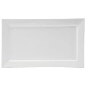 Utopia Anton Black Fine China Matrix Rectangular Plate 30 x 18cm/12 x 7"