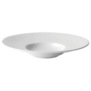 Utopia Anton Black Fine China Mira Wide Rim Pasta Plate 28cm/11"